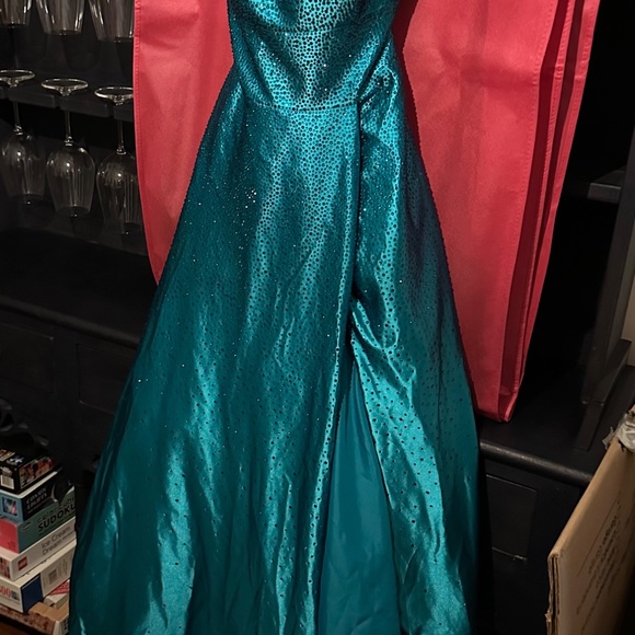 Sherri Hill Beaded Jade Size 10 Prom Dress Style #54856 - Picture 5 of 9